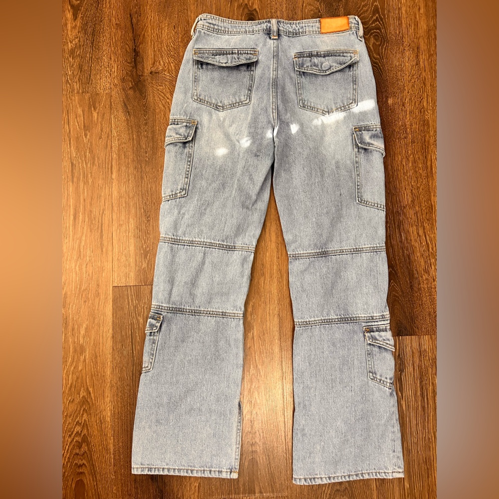 Dear John Women’s 26 Hudson
High Rise Cargo Straight Leg Denim Jeans Light Blue - Picture 8 of 9